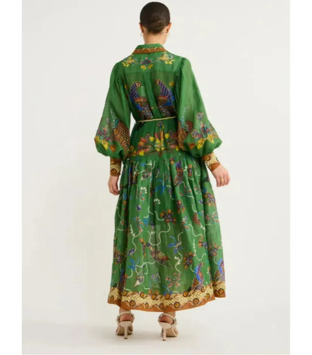 Alemais Birdie Shirtdress Jade Green Size AU 14 for rent on The Volte - main image