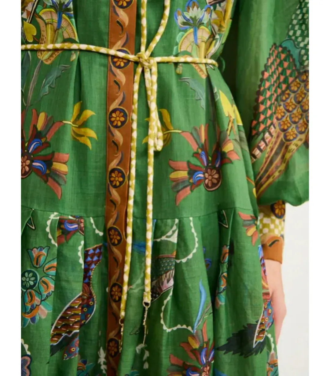 Alemais Birdie Shirtdress Jade Green Size AU 14 for rent on The Volte - main image