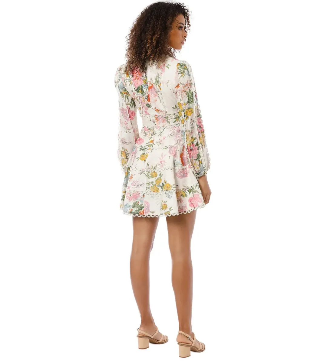 Zimmermann Heathers Flounce Mini Dress Floral Size 1 AU 10 for rent on The Volte - main image