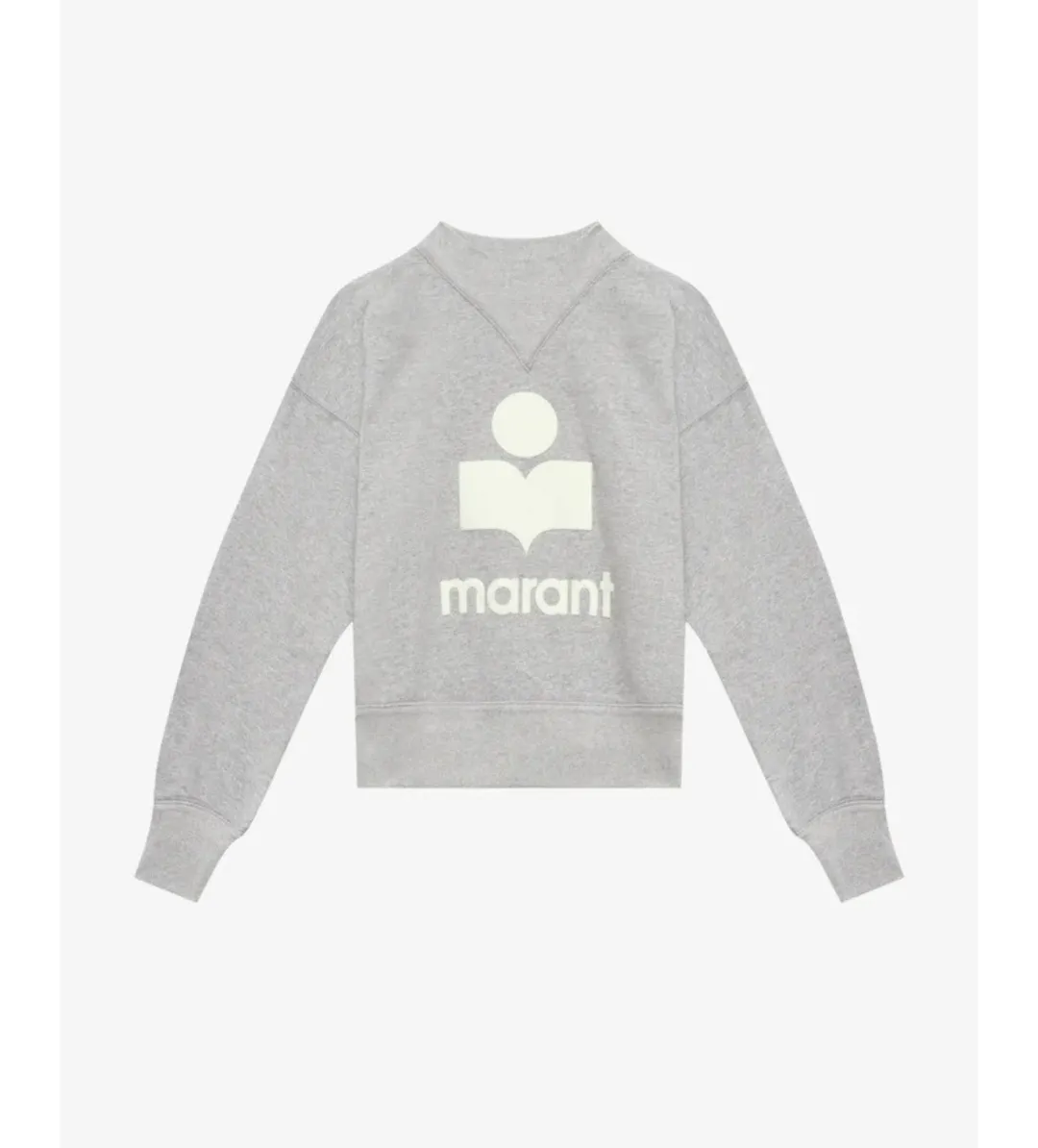 Isabel Marant Moby Stand-up Collar Logo Sweatshirt Gray Size 10/M for rent on The Volte - main image