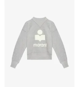 Isabel Marant Moby Stand-up Collar Logo Sweatshirt Gray Size 10/M for rent on The Volte - image 4