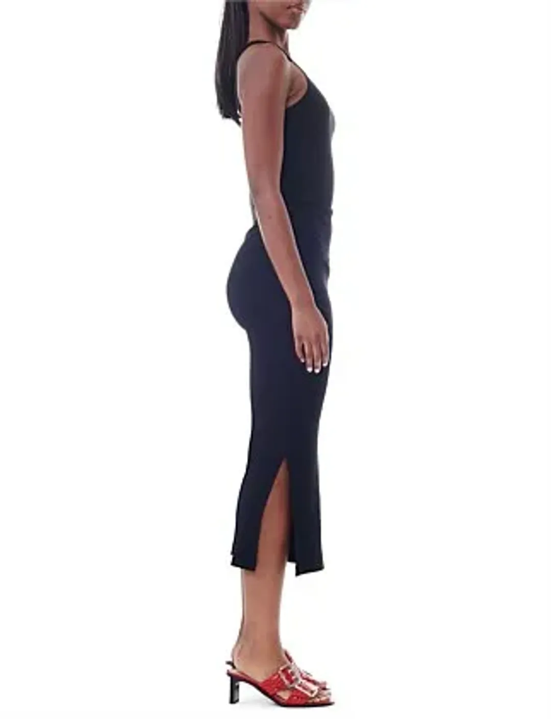 Ganni Soft Cotton Rib Tank Top Maxi Dress Size 8/S for rent on The Volte - main image