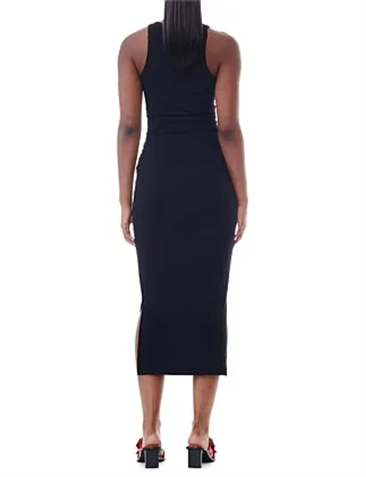 Ganni Soft Cotton Rib Tank Top Maxi Dress Size 8/S - Image 4