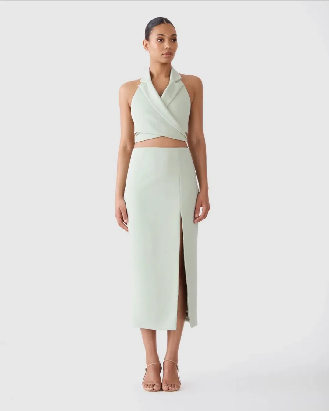 San Sloane Alessia Midi Dress Green Size S Au 8 for rent on The Volte - main image