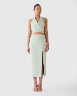 San Sloane Alessia Midi Dress Green Size S Au 8 for rent on The Volte - image 5
