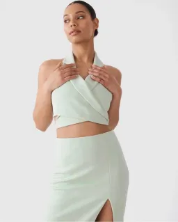 San Sloane Alessia Midi Dress Green Size S Au 8 for rent on The Volte - image 3