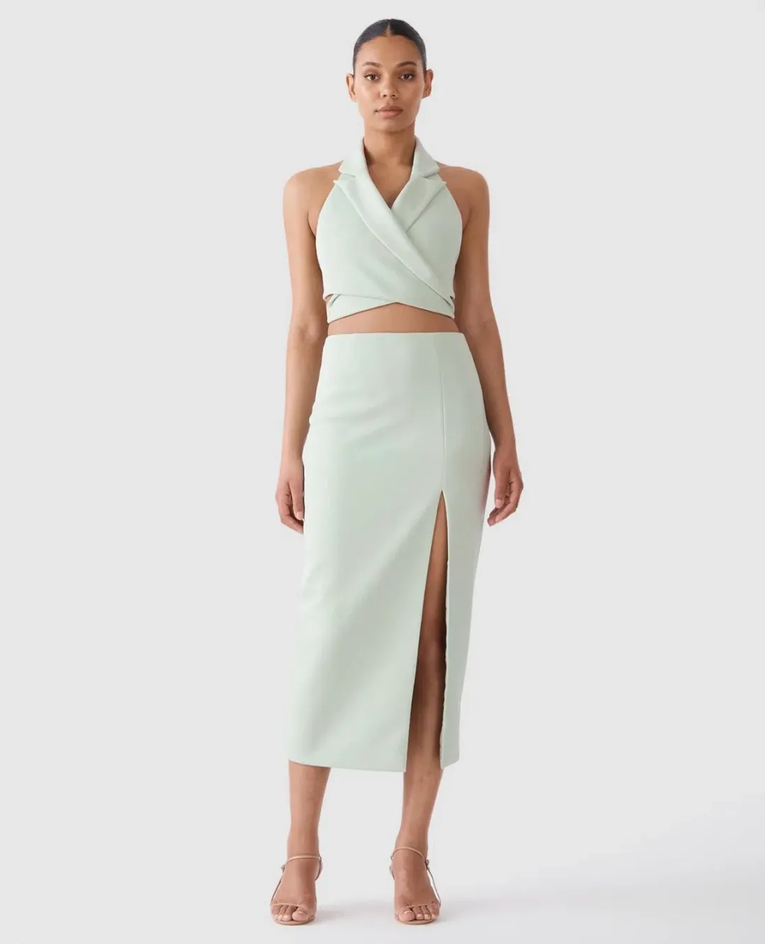 San Sloane Alessia Midi Dress Green Size S Au 8 for rent on The Volte - main image
