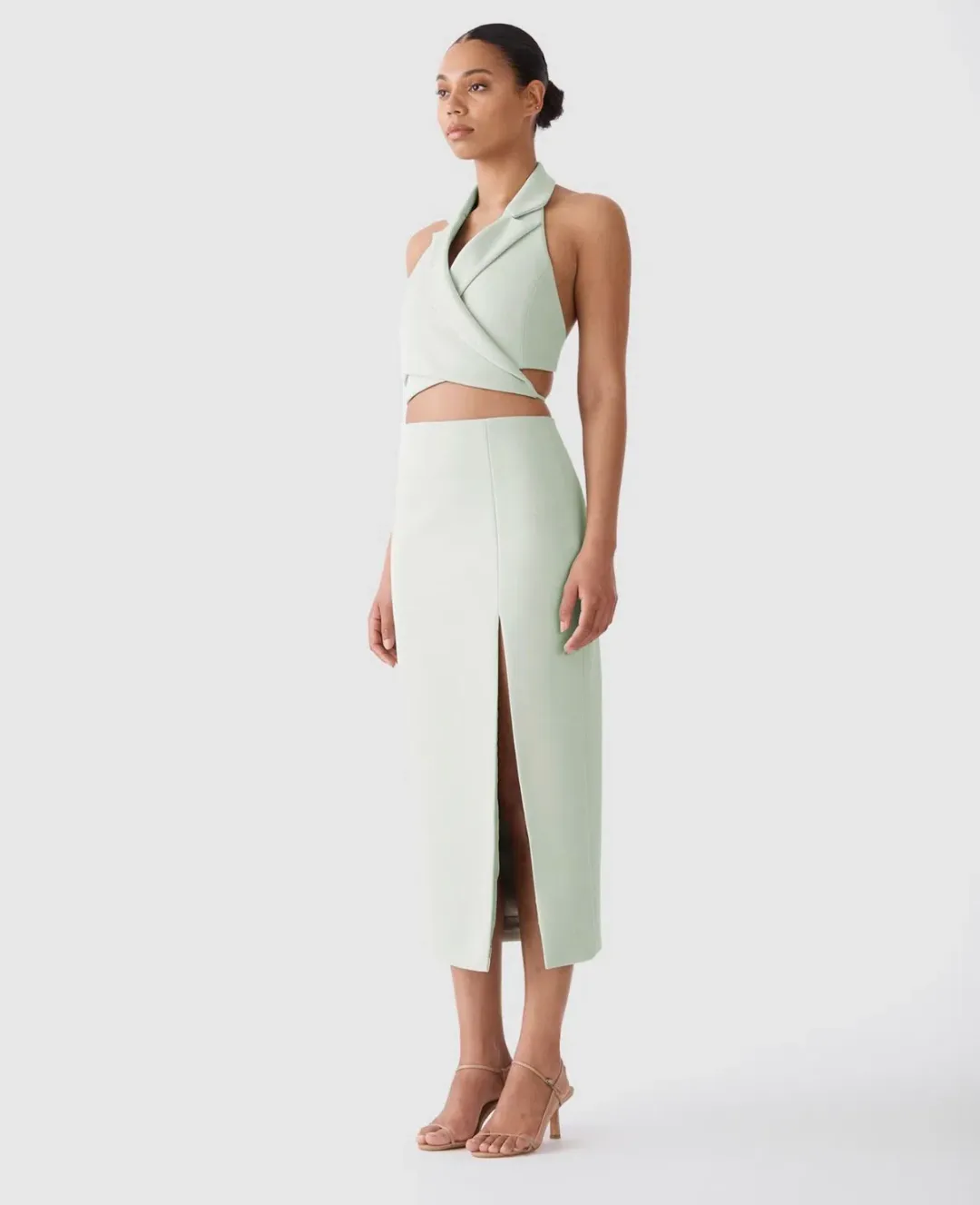 San Sloane Alessia Midi Dress Green Size S Au 8 for rent on The Volte - main image
