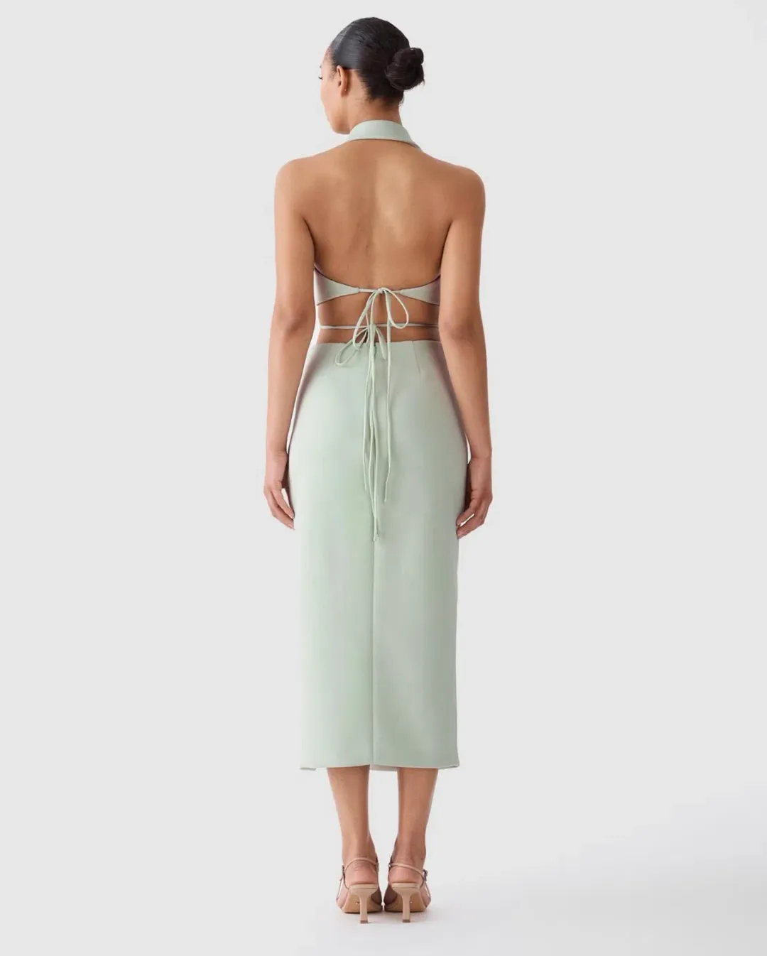 San Sloane Alessia Midi Dress Green Size S Au 8 for rent on The Volte - main image