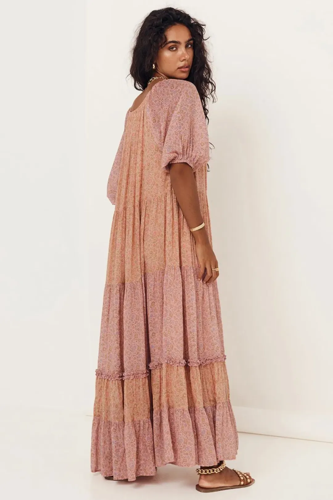 Spell Rae Gown in Peach Size M AU 12 for rent on The Volte - main image