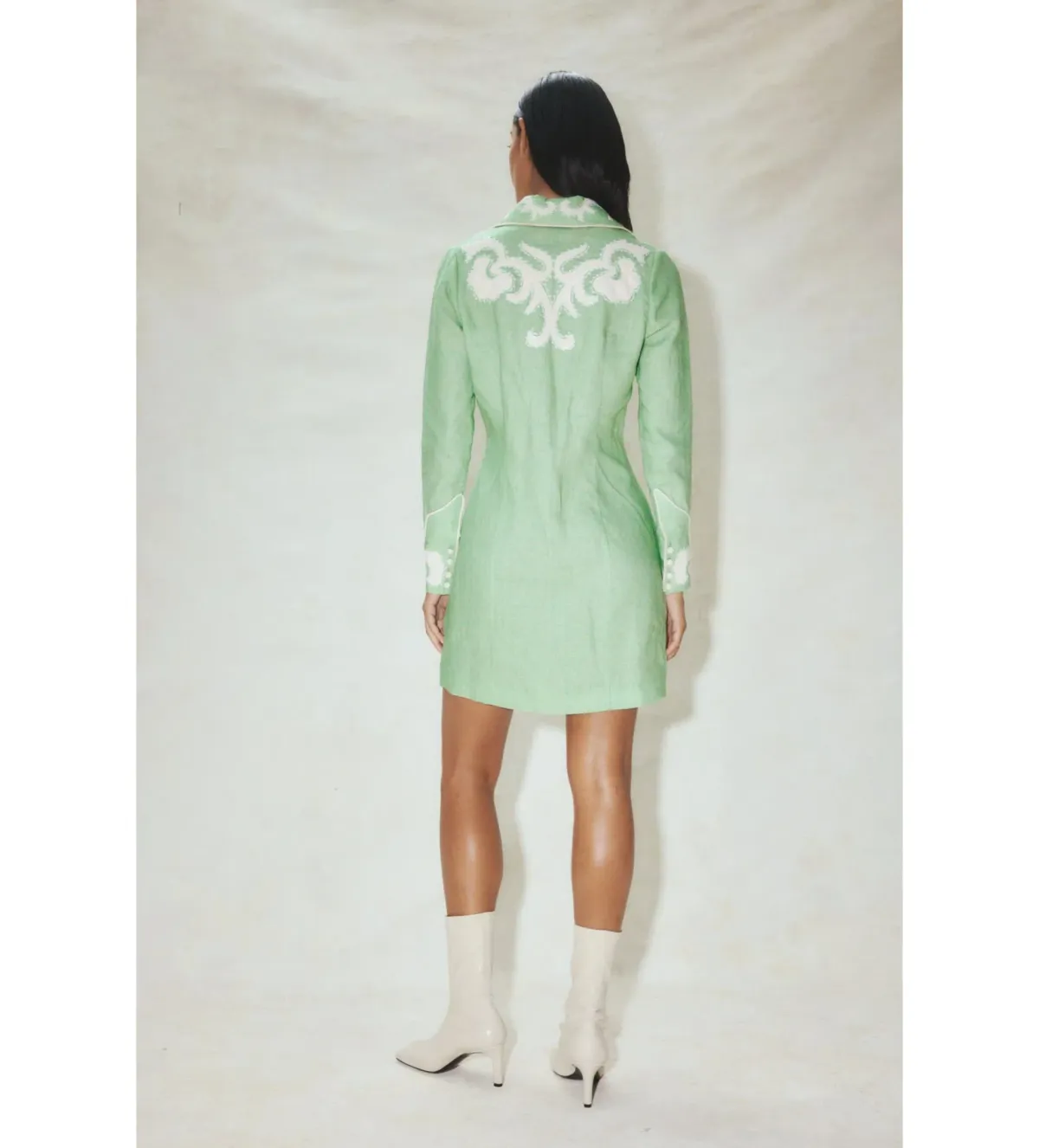 Alemais Ruby Applique Mini Dress Mint Size 10 - Image 3