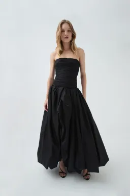 Aje Violette Bubble Hem Maxi Black Size 8 for rent on The Volte - image 1