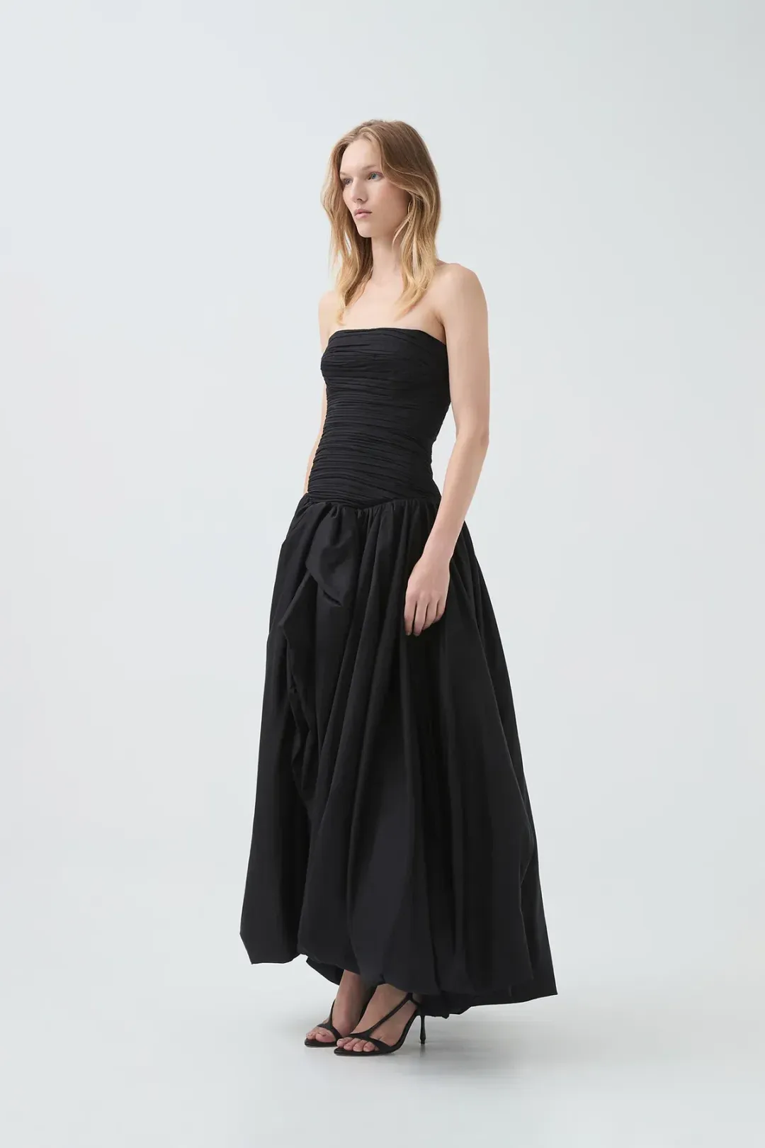 Aje Violette Bubble Hem Maxi Black Size 8 for rent on The Volte - main image