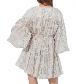 Aje Arabella Wrap Mini Dress in White Serpentes Size AU 6 for rent on The Volte - image 2