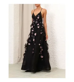 Zimmermann Matchmaker Daisy Slip Maxi Dress in Black Size AU 10 for rent on The Volte - image 2