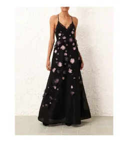 Zimmermann Matchmaker Daisy Slip Maxi Dress in Black Size AU 10 for rent on The Volte - image 1