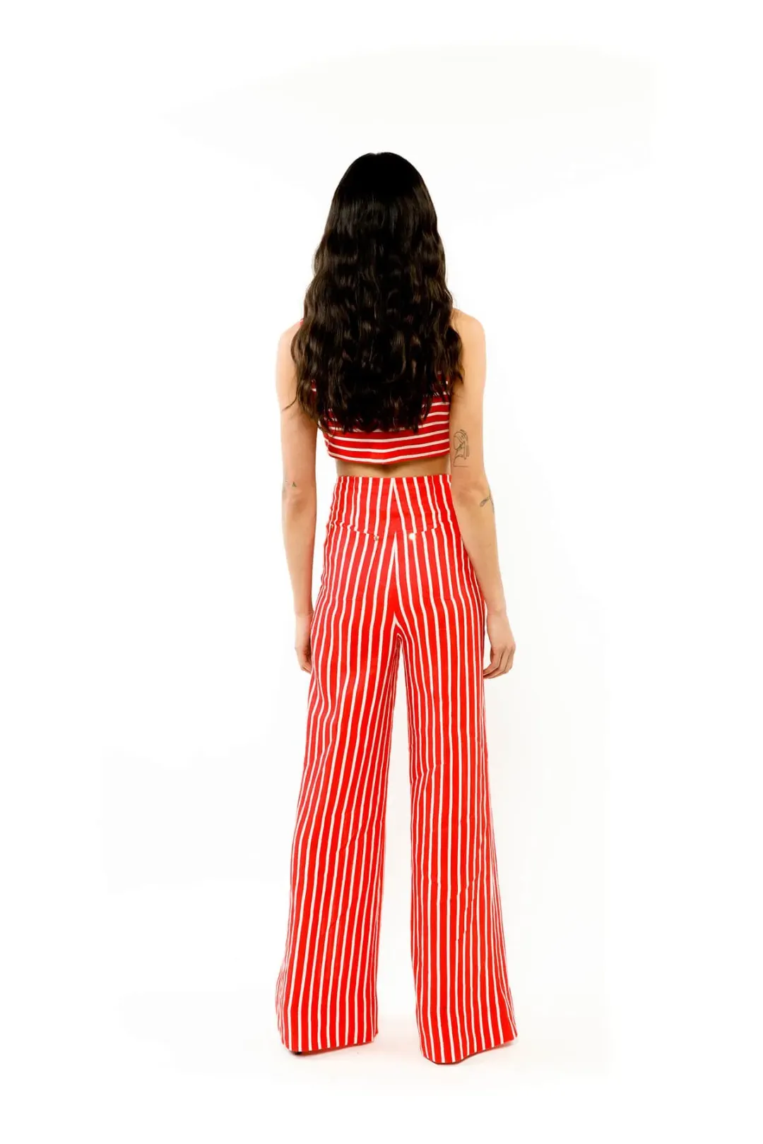ALICE By Alice McCall Faith Crop Top Red White Stripe Size 12 for rent on The Volte - main image