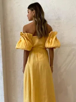 Sovere Noble Maxi Dress Buttercup Size AU 10 for rent on The Volte - image 6