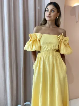 Sovere Noble Maxi Dress Buttercup Size AU 10 for rent on The Volte - image 4