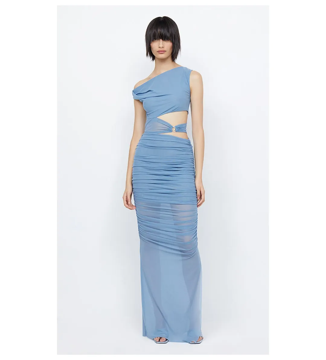 Bec and Bridge Whorl Asym Maxi Dress Meridian Blue Size AU 12 for rent on The Volte - main image