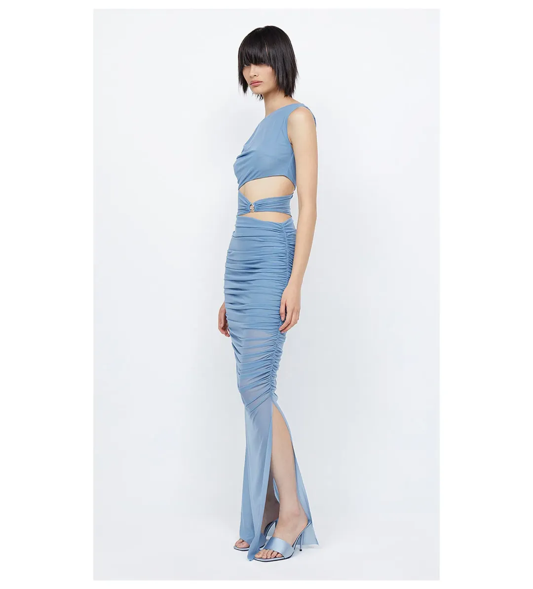 Bec and Bridge Whorl Asym Maxi Dress Meridian Blue Size AU 12 for rent on The Volte - main image