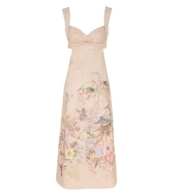 Zimmermann Illuminate Midi Dress in Ivory Tropical size 1 AU 10 for rent on The Volte - image 3