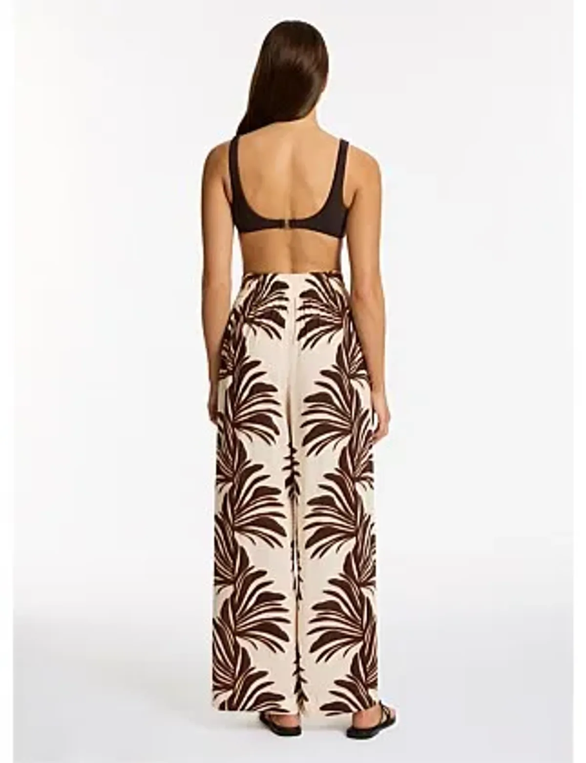 Jets Dahlia Palm Wide Leg Pants Size 14/L - Image 4