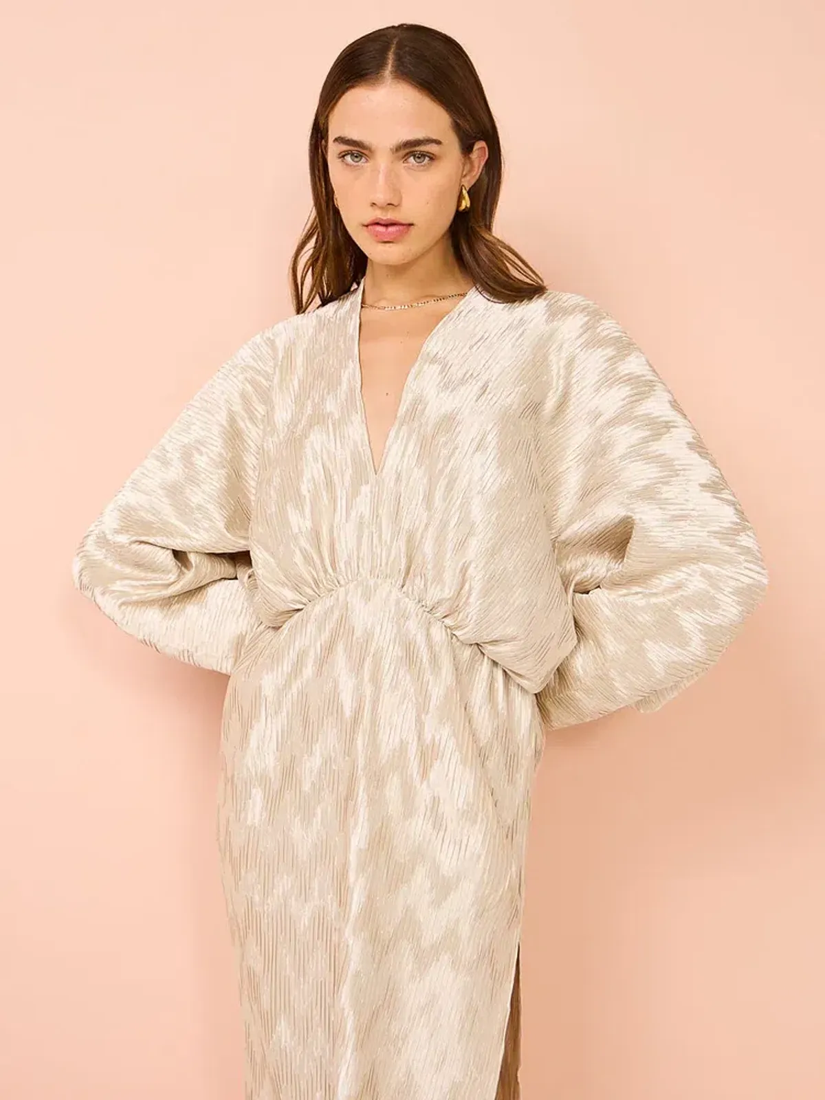 Lidee De Luxe Gown Champagne Maxi Size AU 10 - Image 5