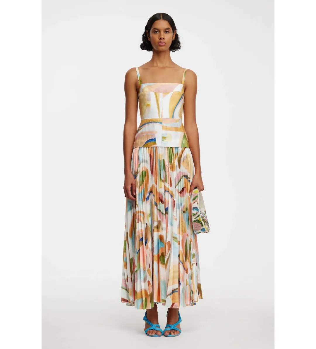 Acler Leasgill Midi Dress in Cubist Canyon Size AU 10 for rent on The Volte - main image