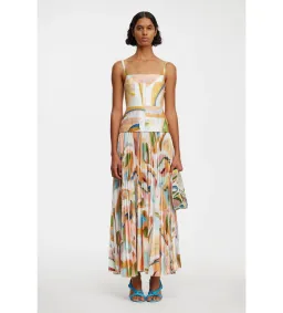 Acler Leasgill Midi Dress in Cubist Canyon Size AU 10 for rent on The Volte - image 1