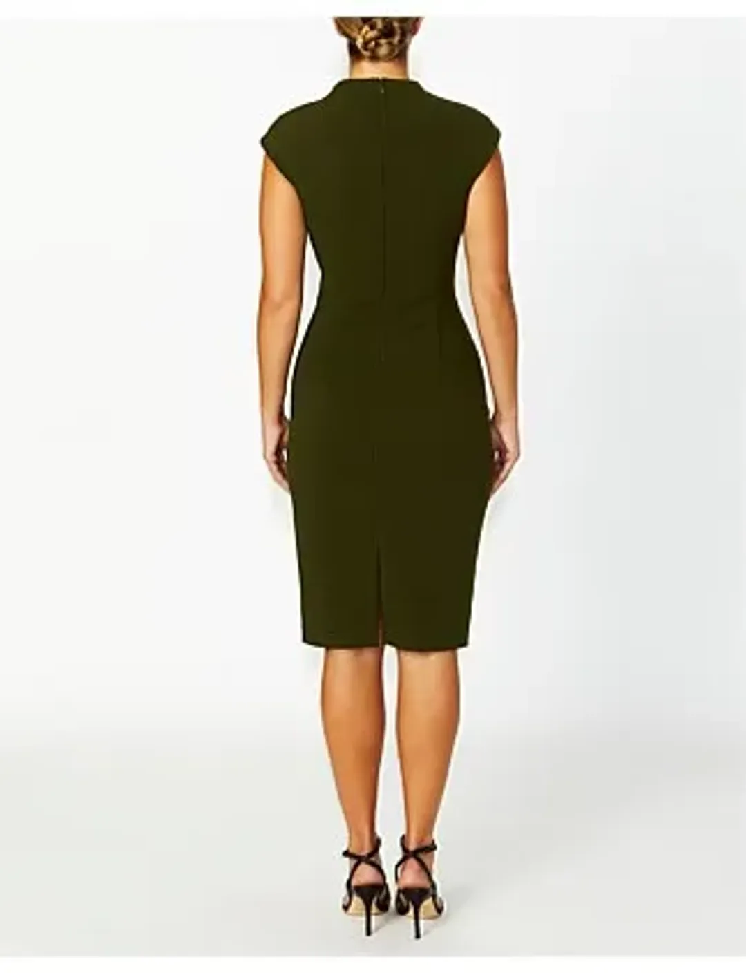 Anthea Crawford Selene Dark Olive Dress Size 12 for rent on The Volte - main image