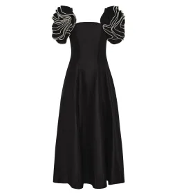 Aje Twyla Midi Dress Black Size AU 10 for rent on The Volte - image 7