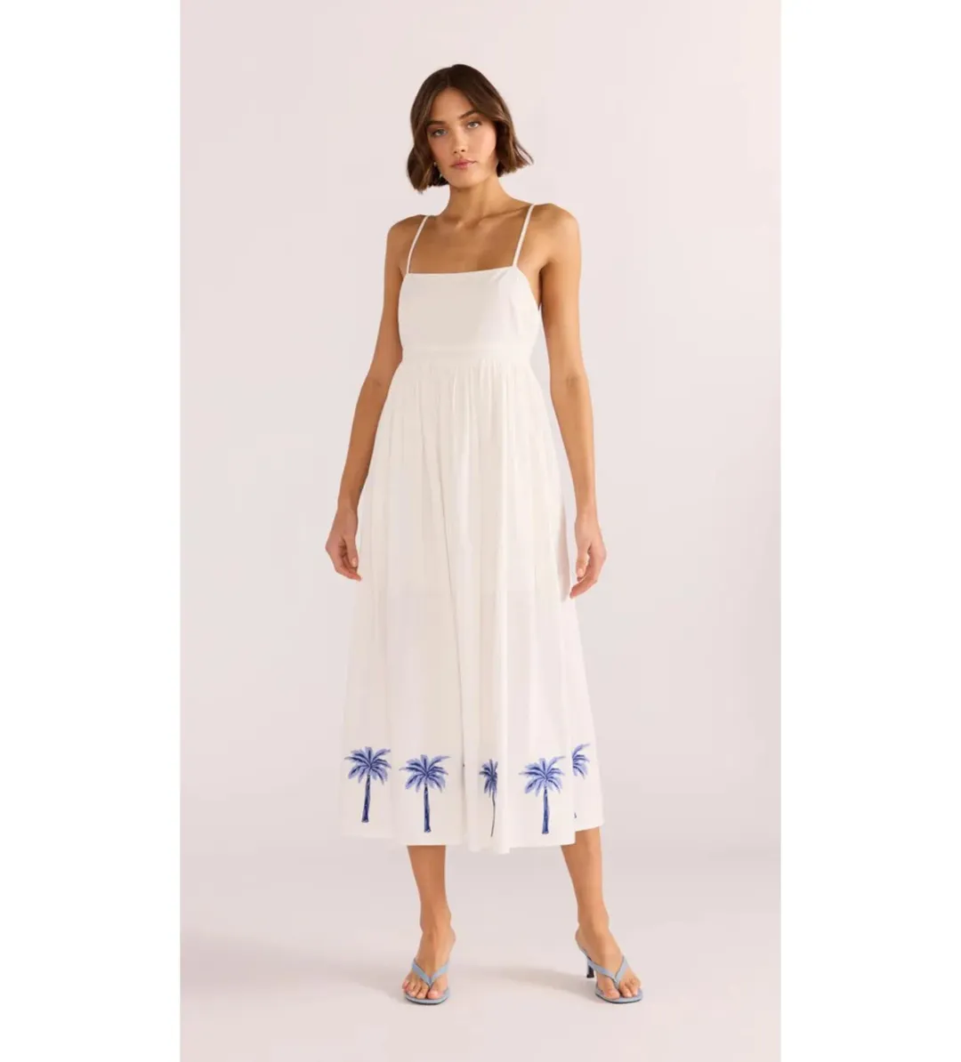 Minkpink Isadora Embroidered Midi Dress White Size 6 for rent on The Volte - main image