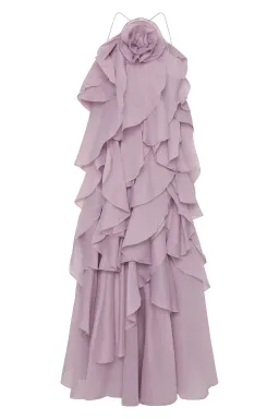 Aje Pandorea Layered Maxi Dress Purple Size 10 for rent on The Volte - image 3