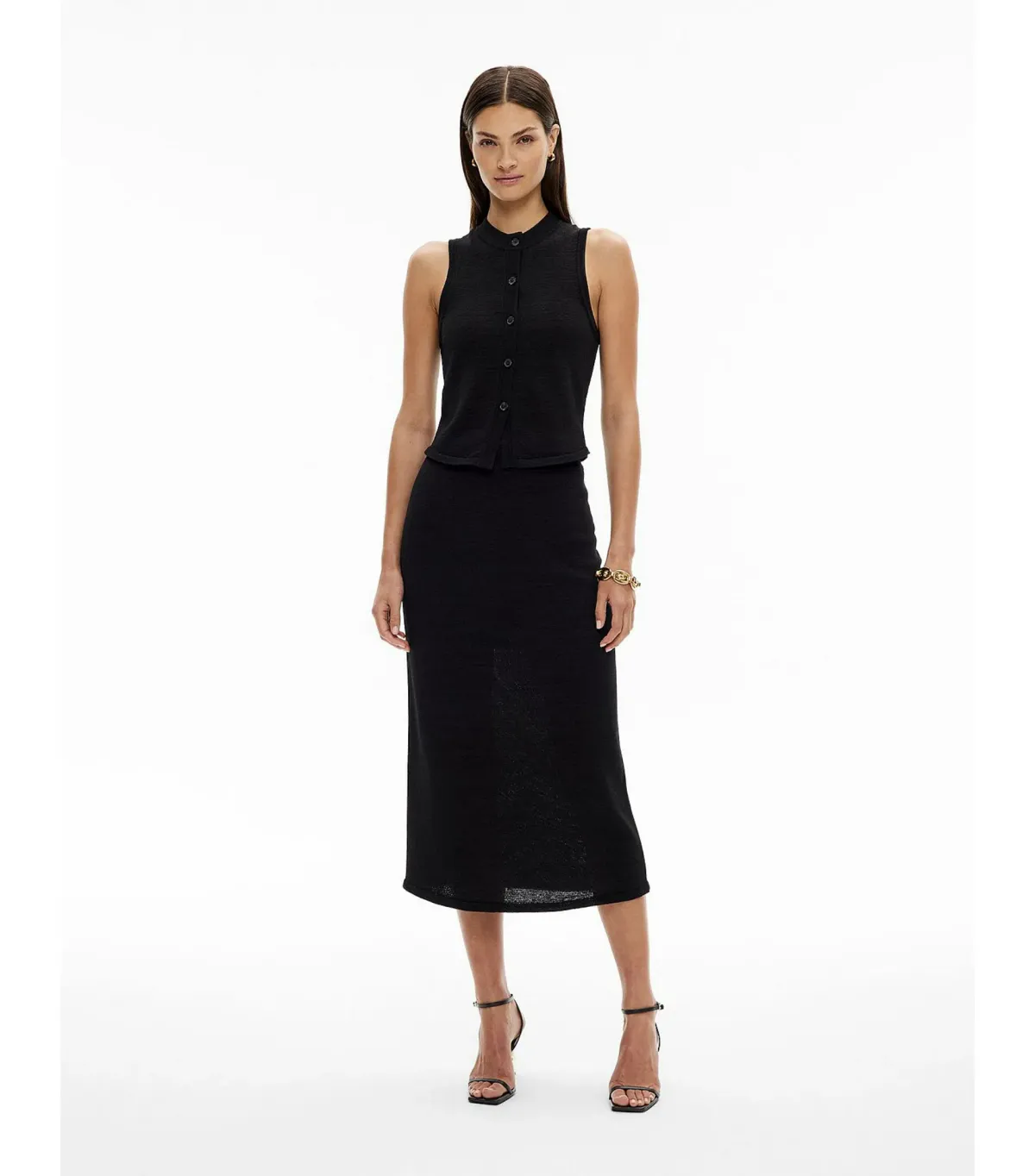 Witchery Knit Maxi Skirt Black Size - Image 1