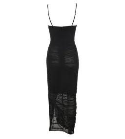 House of CB Fornarina Organza Mesh Maxi Dress Black Size AU 12 for rent on The Volte - image 8