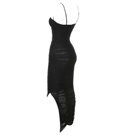 House of CB Fornarina Organza Mesh Maxi Dress Black Size AU 12 for rent on The Volte - image 7