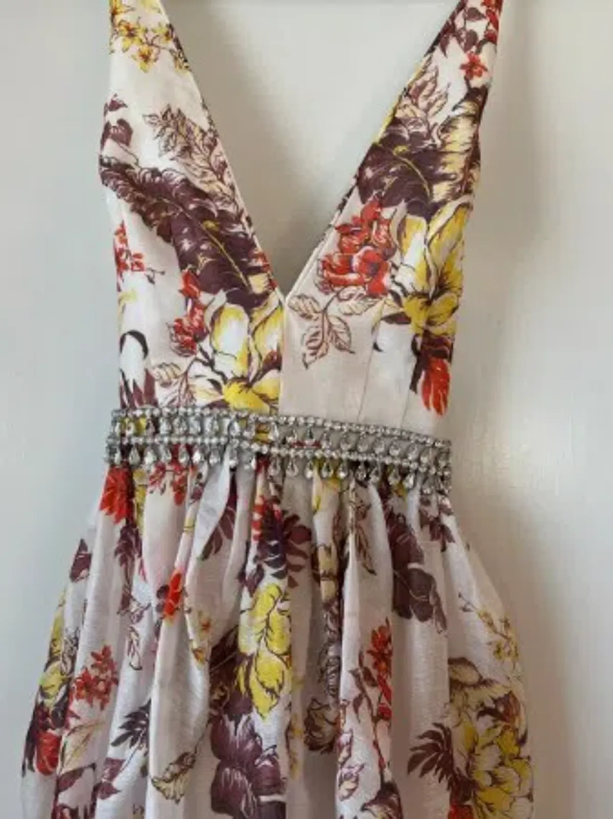 Zimmermann Matchmaker Tulip Linen Silk Blend Floral Midi Dress Size 1 - Image 3