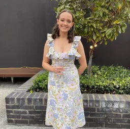 Super Eight frilled midi dress for rent on The Volte - image 3