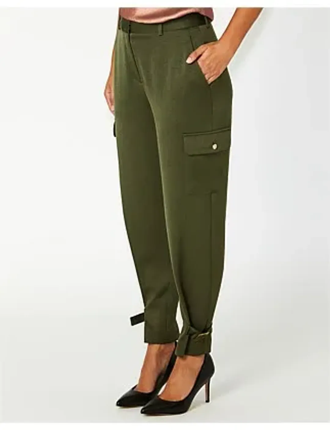 Anthea Crawford Kristy Pants Dark Olive for rent on The Volte - main image