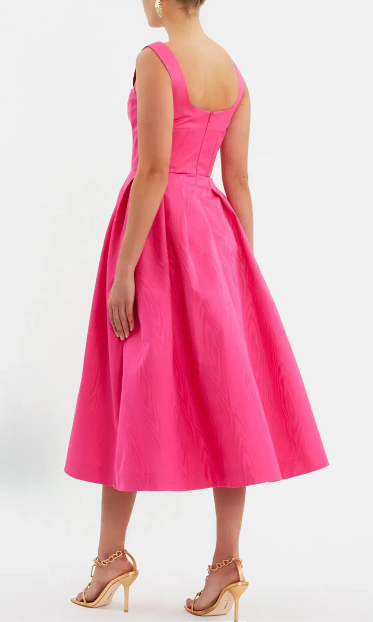 Rebecca Vallance Lyla Midi Dress Hot Pink Size 16 - Image 5