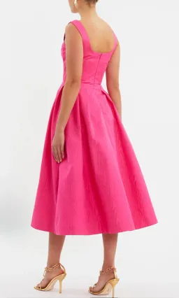 Rebecca Vallance Lyla Midi Dress Hot Pink Size 16 for rent on The Volte - image 5