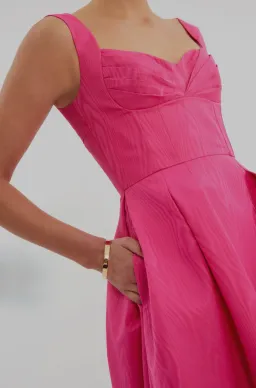 Rebecca Vallance Lyla Midi Dress Hot Pink Size 16 for rent on The Volte - image 4