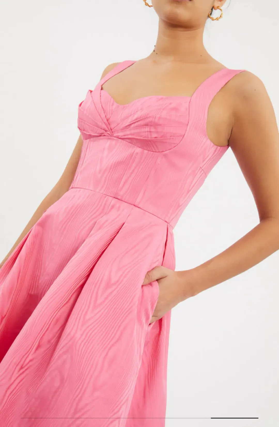 Rebecca Vallance Carmelita Midi Dress Pink Size 14 for rent on The Volte - main image