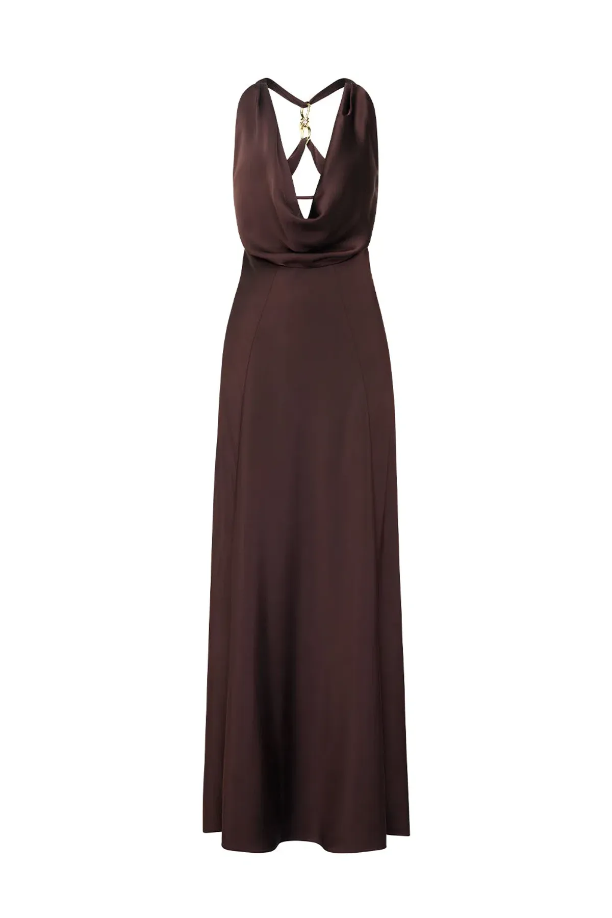 Manning Cartell Charmed Cowl Slip Maxi Dress in Dark Chocolate Brown Size AU 4 - Image 5
