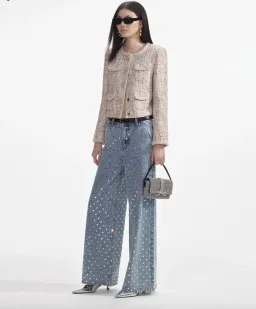 Self Portrait Pastel Boucle Boxy Jacket Multi Size UK / AU 4 for rent on The Volte - image 4