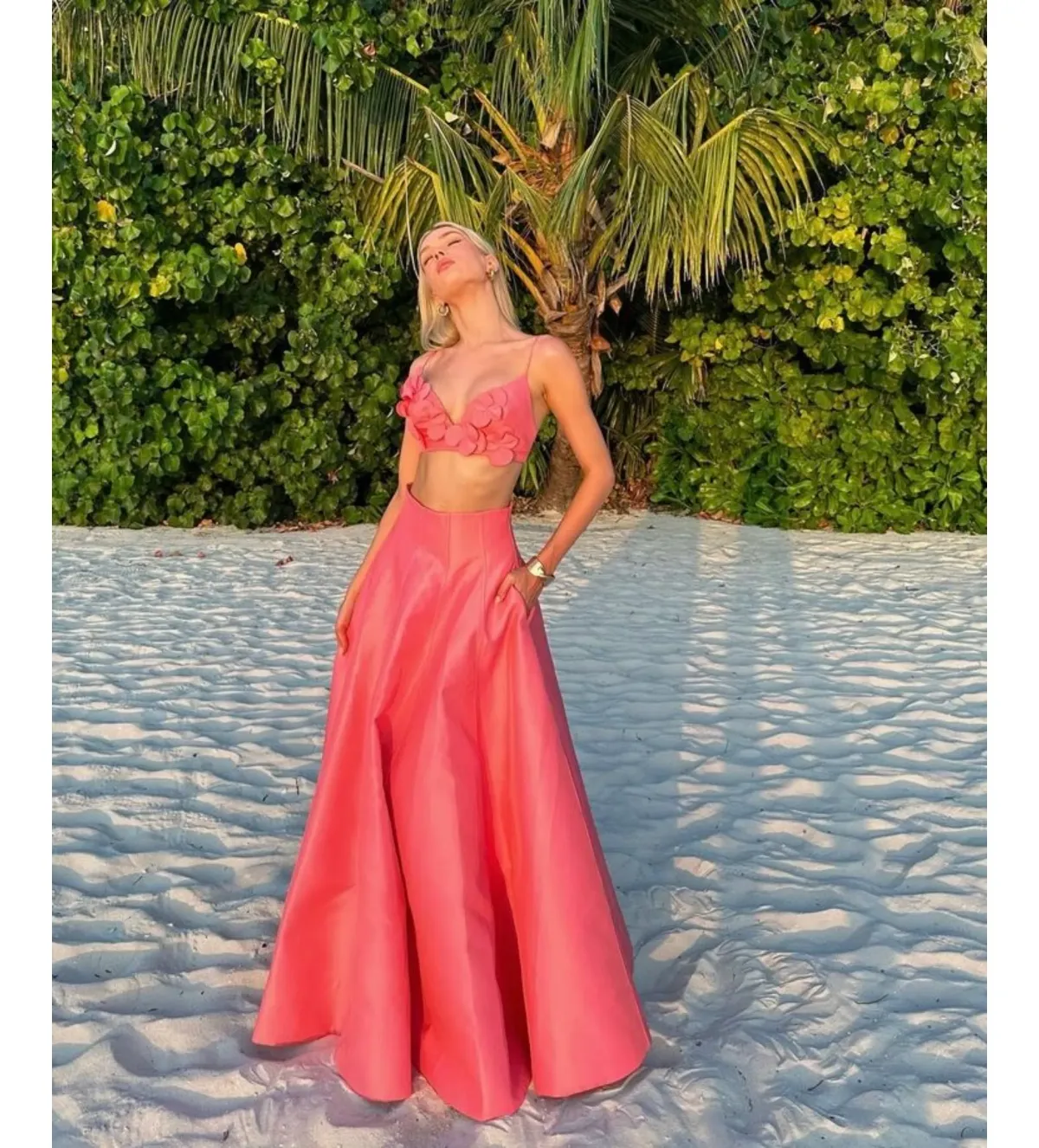 Acler Isla Set Maxi Skirt in Pink Rose Size AU 6 - Image 2