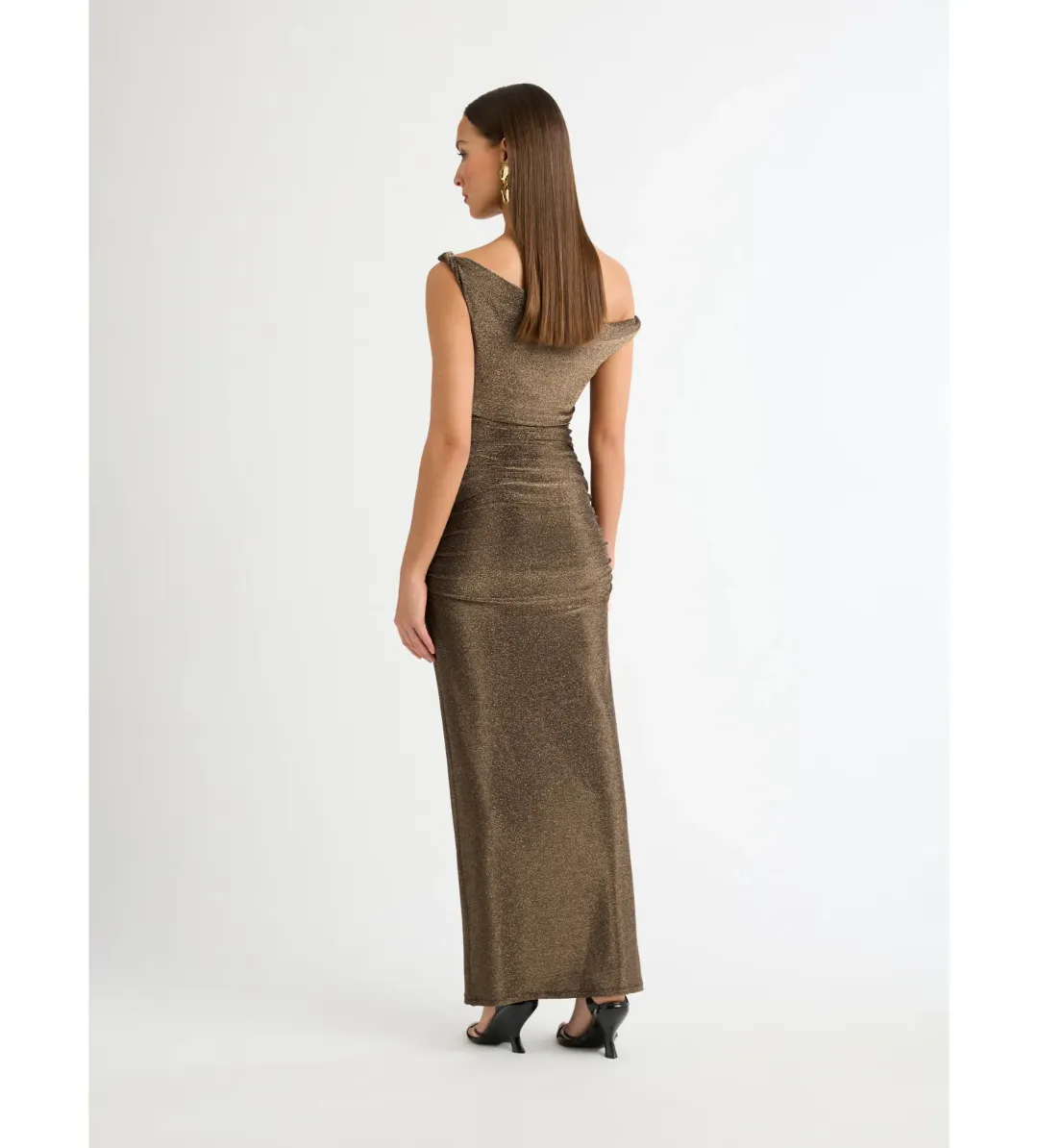 Sheike Athena Maxi Dress in Gold Size 6 for rent on The Volte - main image
