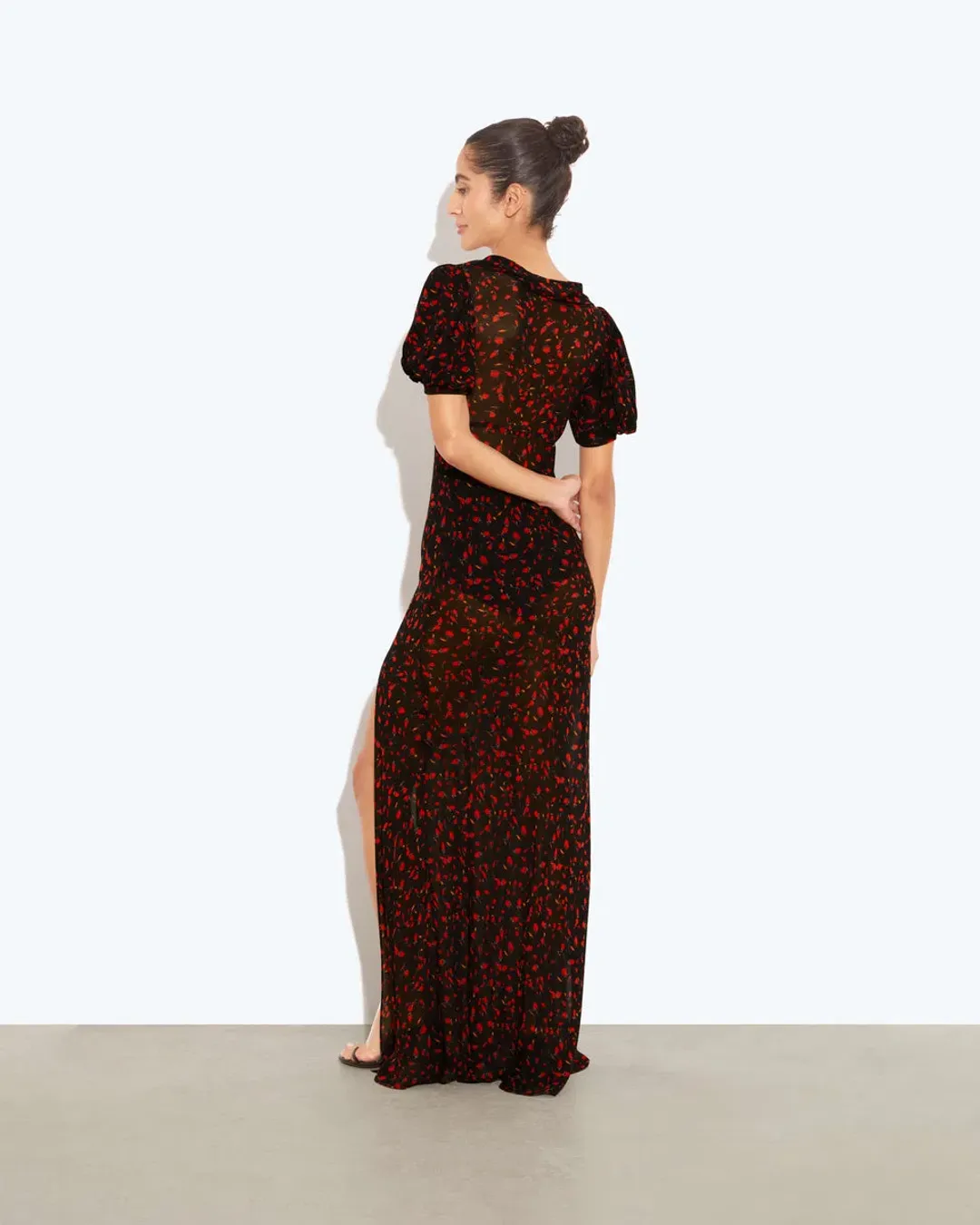 Rat & Boa Magnolia Floral Dress Black Floral Size XS/AU 6 for rent on The Volte - main image
