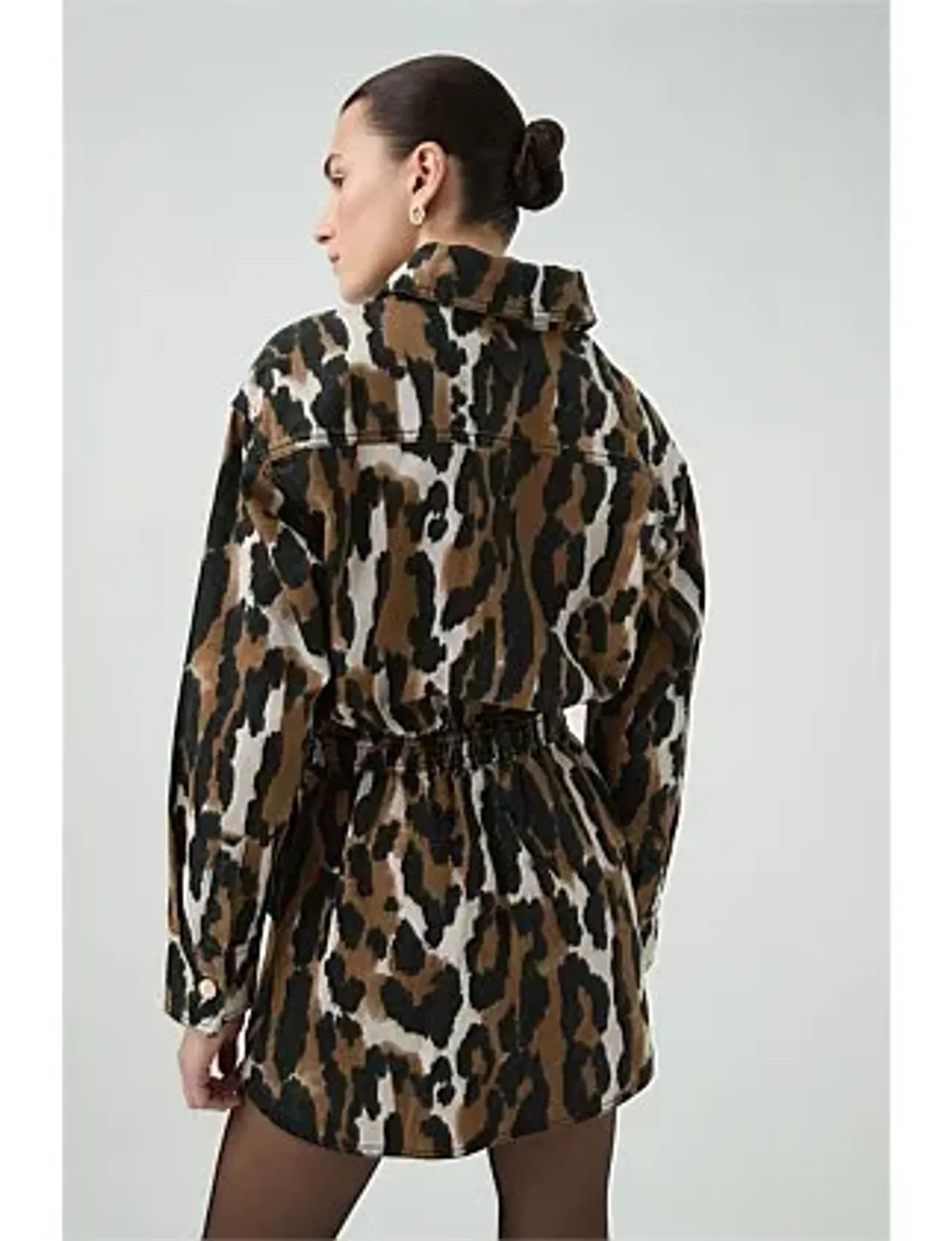 Aje Sienna Shirt Dress Animal Print Size 6 - Image 6